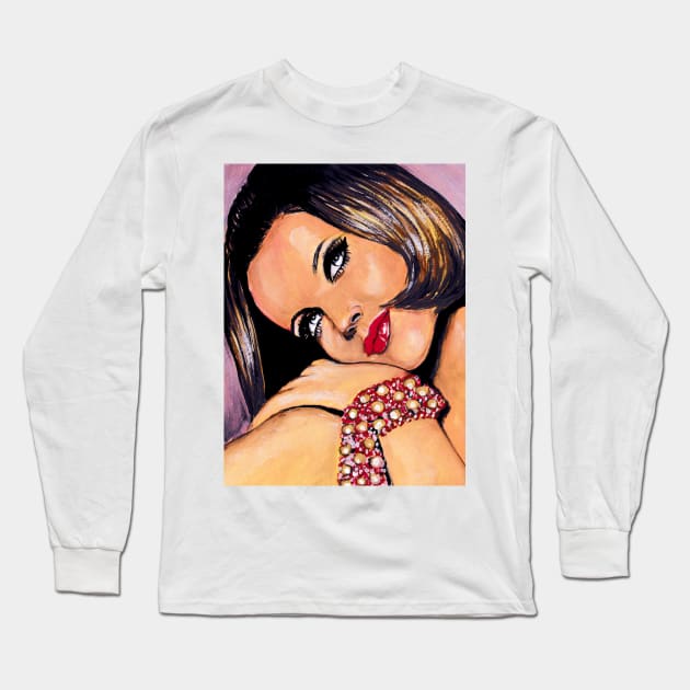 Veruschka von Lehndorff Long Sleeve T-Shirt by Svetlana Pelin